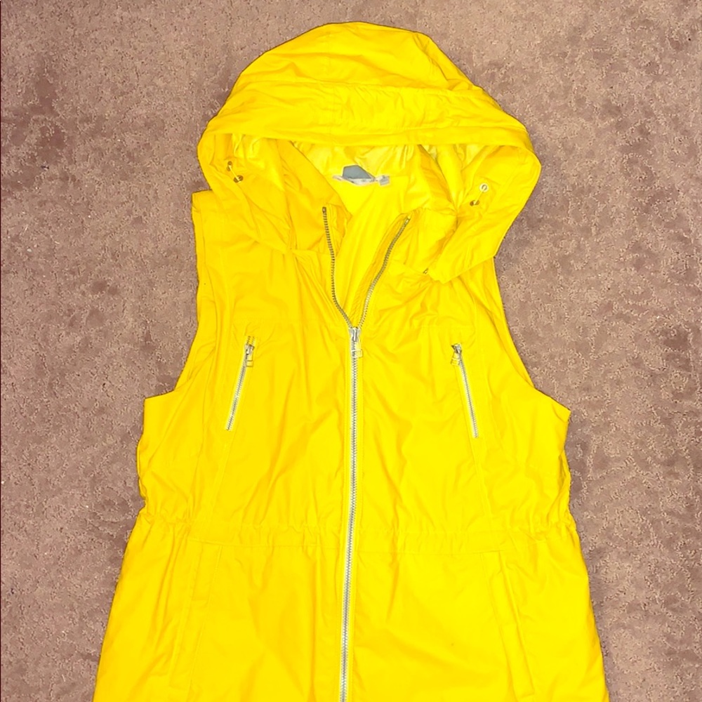 Yellow rain vest, Athleta